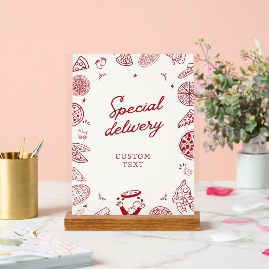 Fête de bébé pizza de livraison spéciale drôle (Mariage)