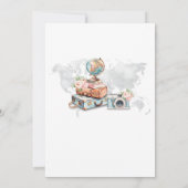 Fête de Bébé Voyage Globe Carte (Dos)