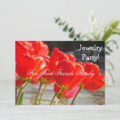 Fête de bijoux ! Invitations Tulipes Rouges Invité (Debout devant)