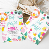 Fête de billard d'été pour filles Invitation d'ann