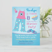 Fête de bois d'oeuvre Invitation Anniversaire Pyja (Debout devant)