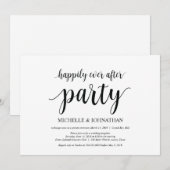 Fête de bonheur éternel, invitation de mariage en  (Devant / Derrière)