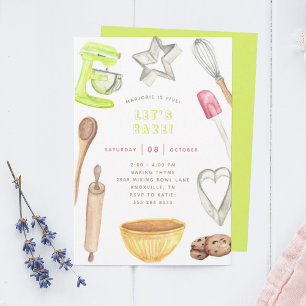 Fête de boulangerie Invitations d'anniversaire