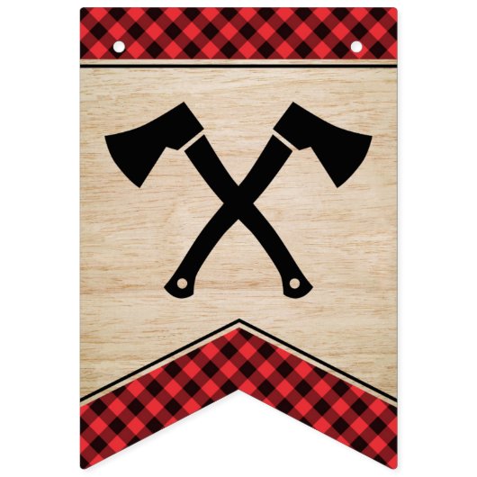 Fête de bûcherons joyeuse bannière de Bunting Anni (Premier drapeau)