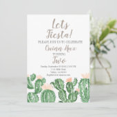 Fête de Cactus succulent invitation de fête d'anni (Debout devant)