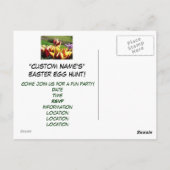 Fête de chasse aux oeufs de Pâques ! Cartes d'invi (Dos)