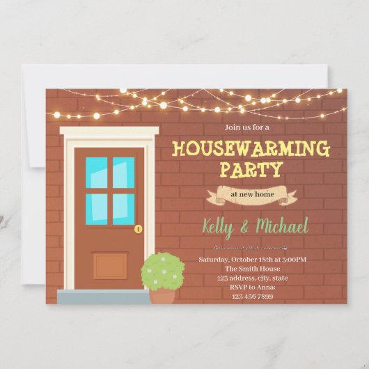 Fête de chauffe de porte Invitation (Devant)