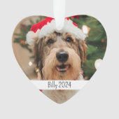 Fête de chien à double face personnalisée Noël (devant)