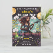 Fête de Confetti colorée Invitation d'anniversaire (Debout devant)