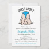 Fête de couches bébé garçon douche Invitation (Devant)