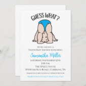 Fête de couches bébé garçon douche Invitation (Devant / Derrière)