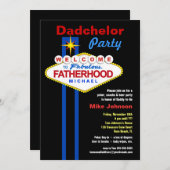Fête de Dadchelor - Invitations de douches de Dadd (Devant / Derrière)