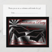 Fête de diplôme Invitation pour jumeaux (Devant / Derrière)