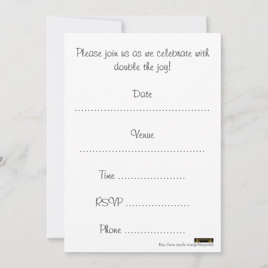 Fête de diplôme Invitation pour jumeaux (Dos)