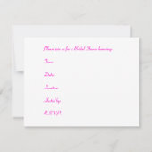Fête de douche nuptiale Invitations personnalisées (Dos)