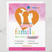 Fête de famille Circulaire du Modèle : (Devant / Derrière)