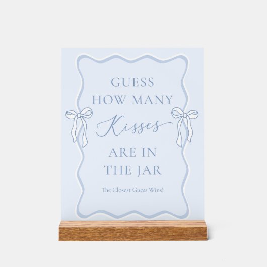 Fête de Fiançailles au Ruban Bleu Devinez Combien (Recto)