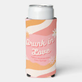 Fête de Fiançailles Rétro Canette Rose Glacière (Seltzer Recto)