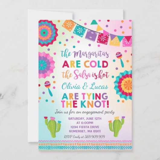 Fête de fiesta Invitation Parti mexicain (Devant)