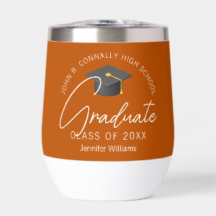 Fête de fin d'études Orange Brûlé Personnalisée Di