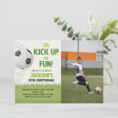 Fête de football Anniversaire Invitation avec phot (Debout devant)
