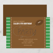 FÊTE DE FOOTBALL Invitation de typographie pour en (Devant / Derrière)