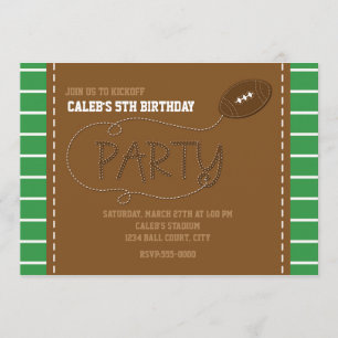 FÊTE DE FOOTBALL Invitation de typographie pour en