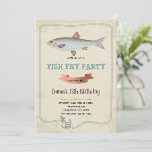 Fête de friture de poisson INVITATION (Debout devant)