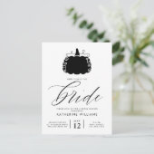 FETE DE FUTURE MARiee | Carte Postale Citrouille D (Debout devant)