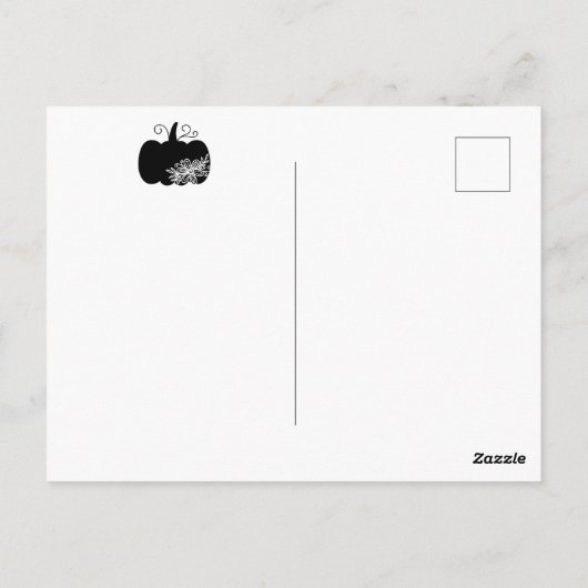 FETE DE FUTURE MARiee | Carte Postale Citrouille D (Dos)