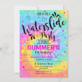 Fête de glissement d'eau Invitation Tie Dye Dia d' (Devant)