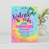 Fête de glissement d'eau Invitation Tie Dye Dia d' (Debout devant)