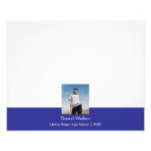 Fête de graduation bleu moderne signant une photo (Devant)