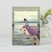 Fête de graduation couche photo Invitation (Debout devant)