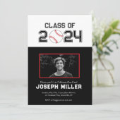 Fête De Graduation De Baseball Invitation Classe D (Debout devant)