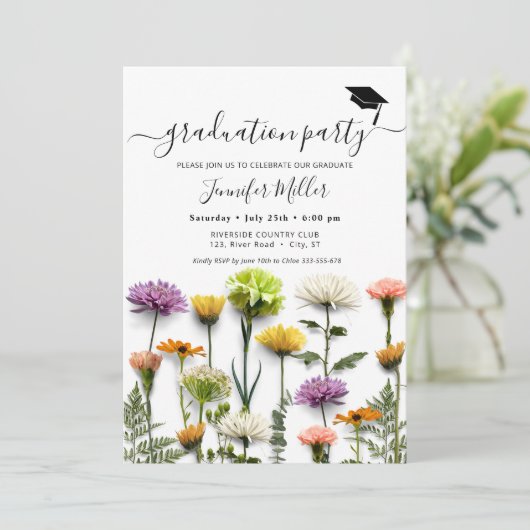 Fête de graduation et faire-part (Debout devant)