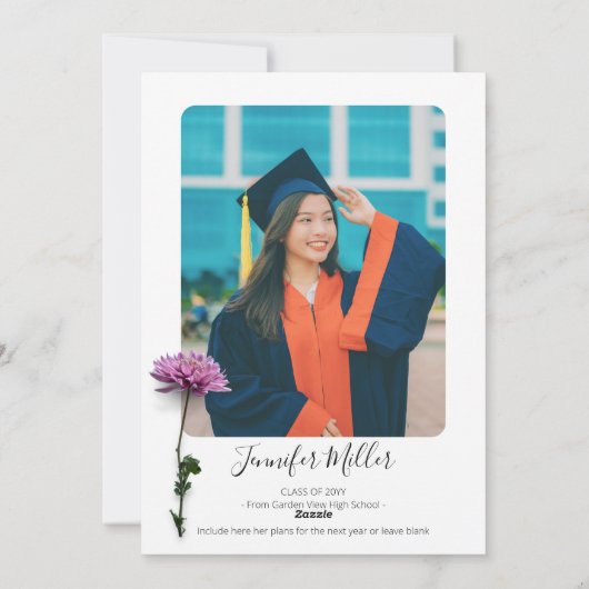 Fête de graduation et faire-part (Dos)