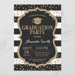 Fête de graduation Invitation à la Parties scintil