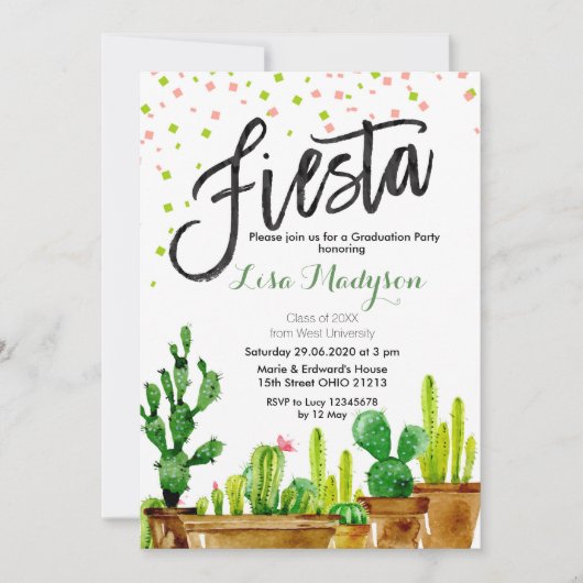 Fête de graduation Invitation Party Invitation mex (Devant)