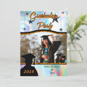 Fête de graduation Invitation personnalisée (Debout devant)