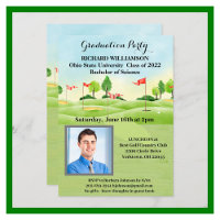 Fête de graduation Invitation photo Golf