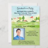 Fête de graduation Invitation photo Golf (Devant)