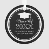 Fête de graduation personnalisée pour les ornement (dos)
