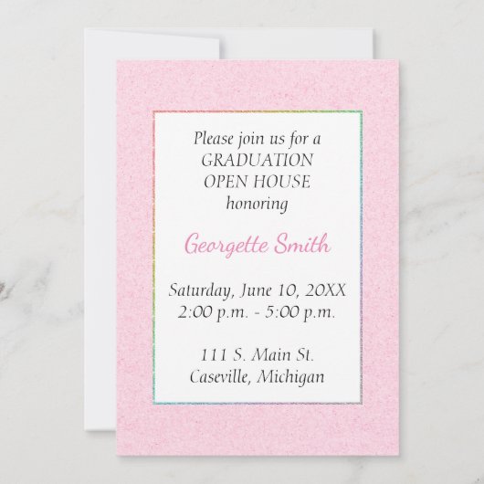 Fête de graduation - Photo Invitation (Dos)