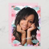 Fête de graduation - Photo Invitation (Devant / Derrière)