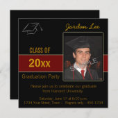 Fête de graduation - Photo Invitation (Devant / Derrière)