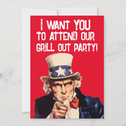 FÊTE DE GRIL ADE D'ÉTÉ BBQ ONCLE MÊME CARTES D'INV (Devant)