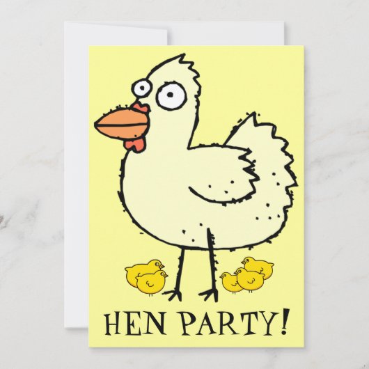 Fête de Hen ! Invitation de bachelorette Chicks an (Devant)