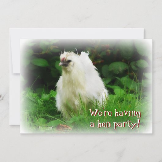 Fête de Hen ! Invitation pour la célébration de la (Devant)
