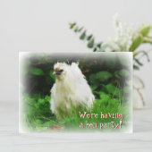 Fête de Hen ! Invitation pour la célébration de la (Debout devant)